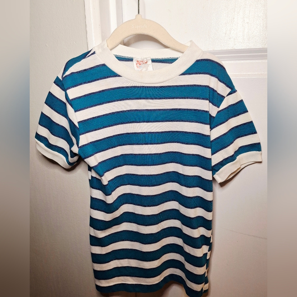 🇨🇦 Vintage 80s Striped Tee Made in Canada (5T/6T)